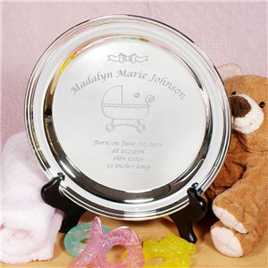 Personalized Birth Announcement Plate