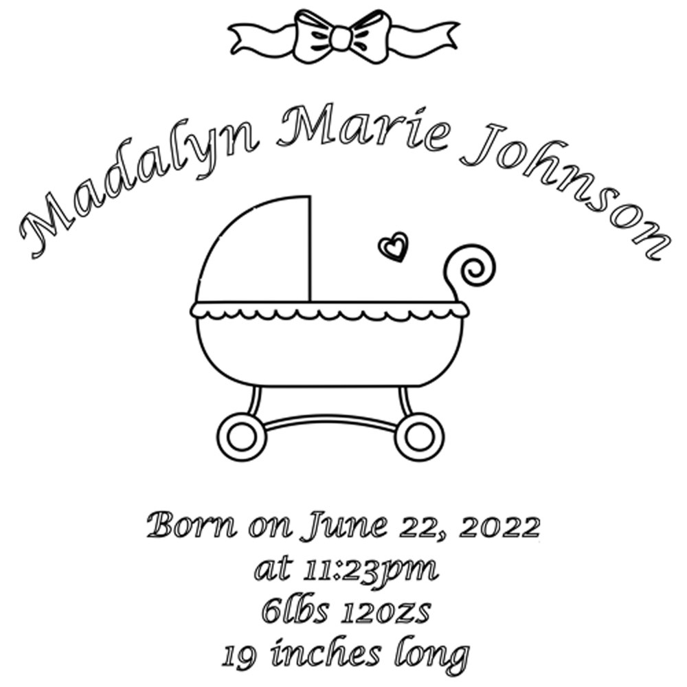 Personalized Birth Announcement Plate