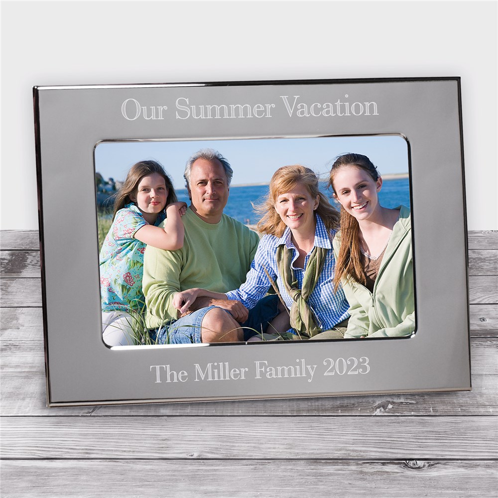 Personalized Vacation Silver Picture Frame | Personalized Picture Frames