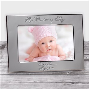 My Baptism Day Silver Personalized Picture Frame | Customized Baby Gifts