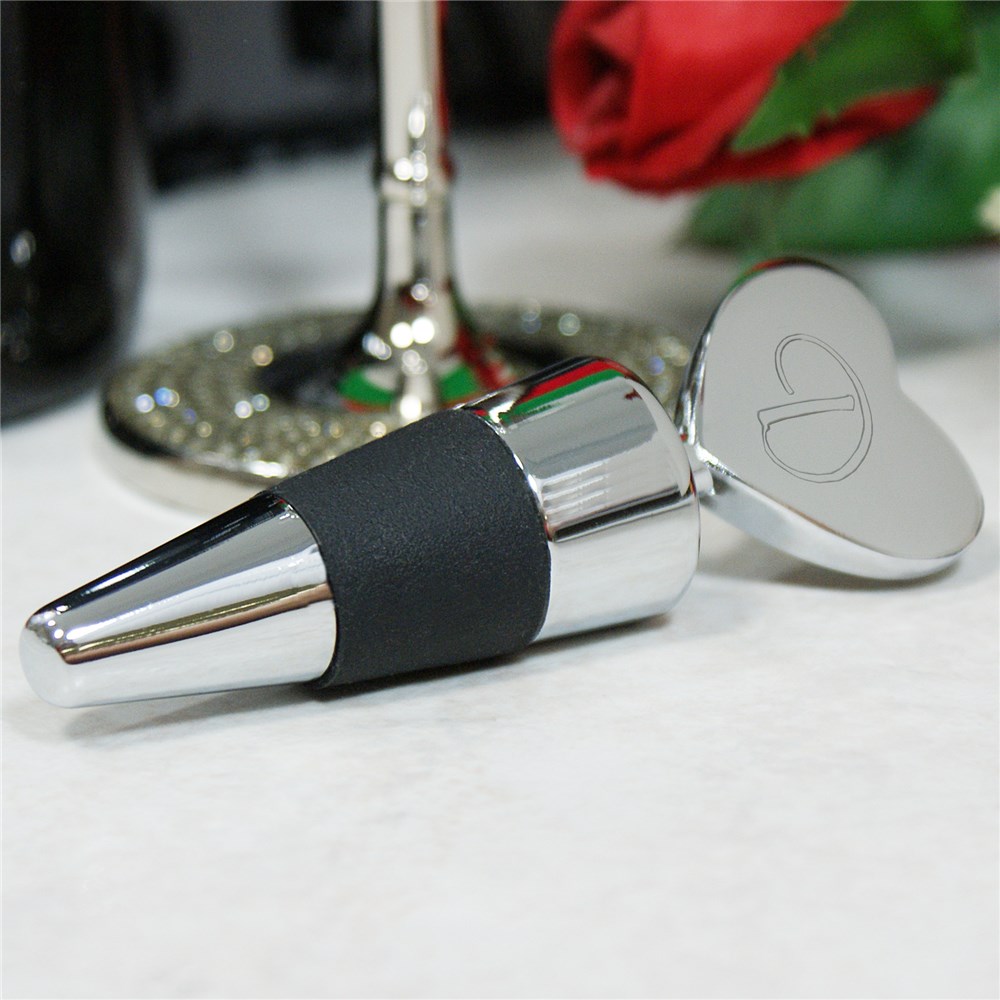 Engraved Heart Wine Stopper GiftsForYouNow