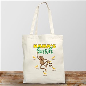 Personalized Monkey Bunch Tote Bag