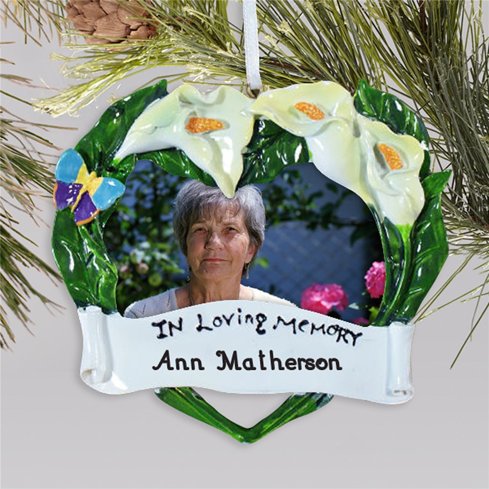 Personalized Memorial Frame Holiday Ornament GiftsForYouNow