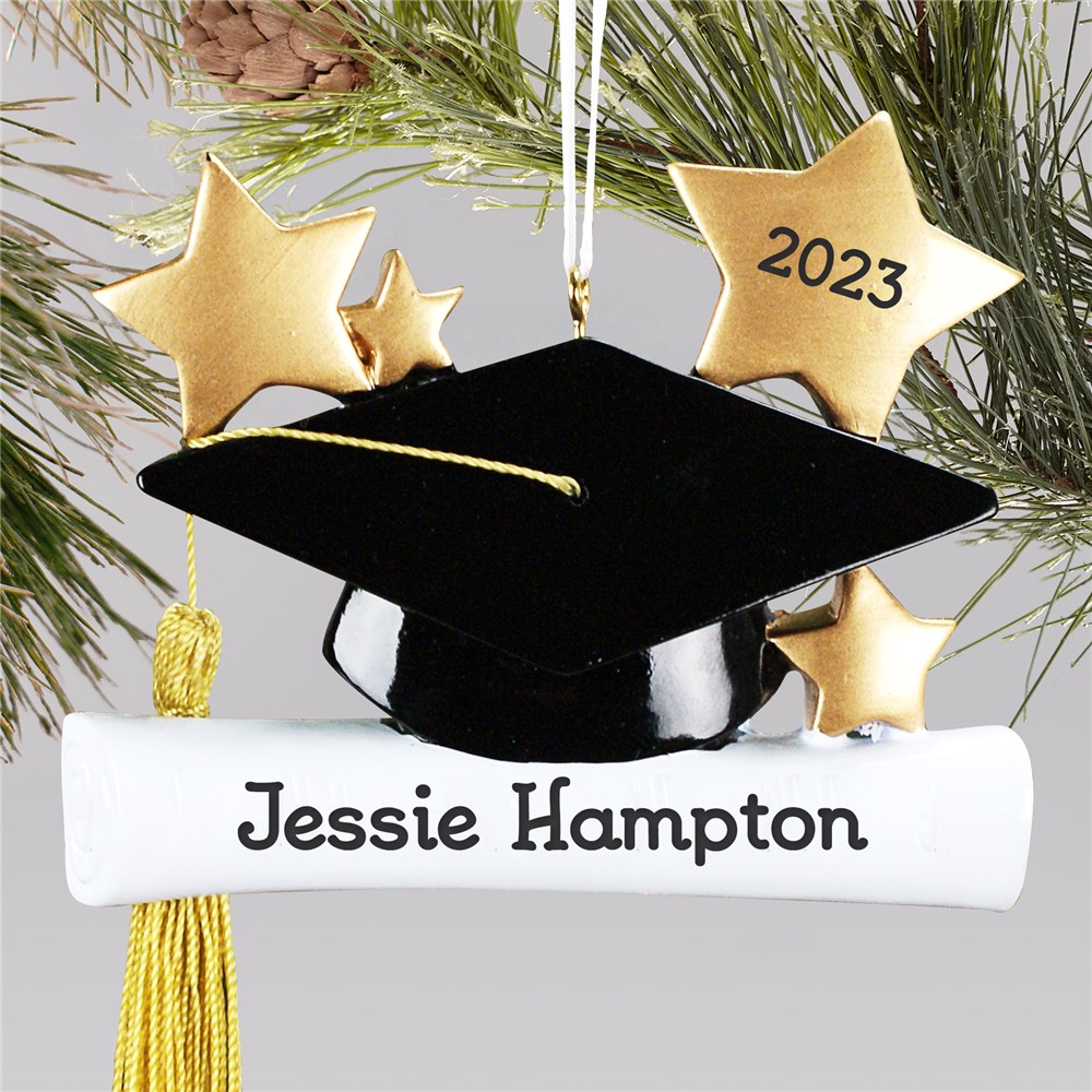 Personalized Graduation Ornament | Personalized Cap & Gown Graduation Ornament
