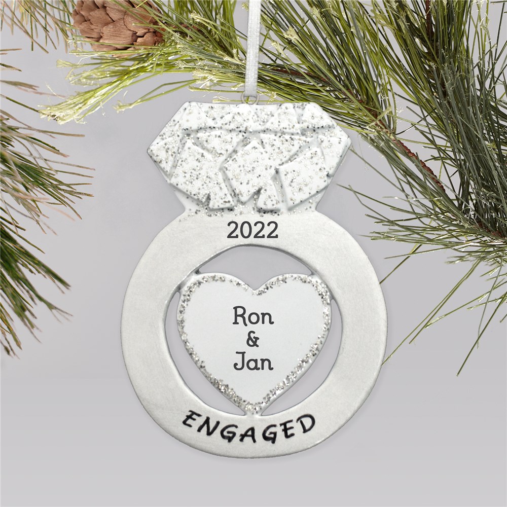 Personalized Engagement Ring Ornament | Engagement Ornaments