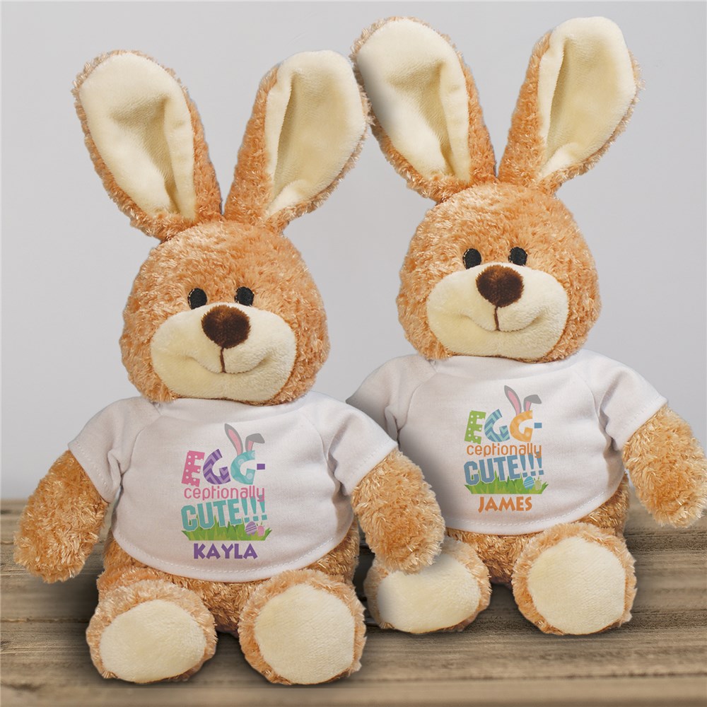 Personalized Egg-ceptionaly Cute Easter Bunny | Personalized Stuffed Bunny
