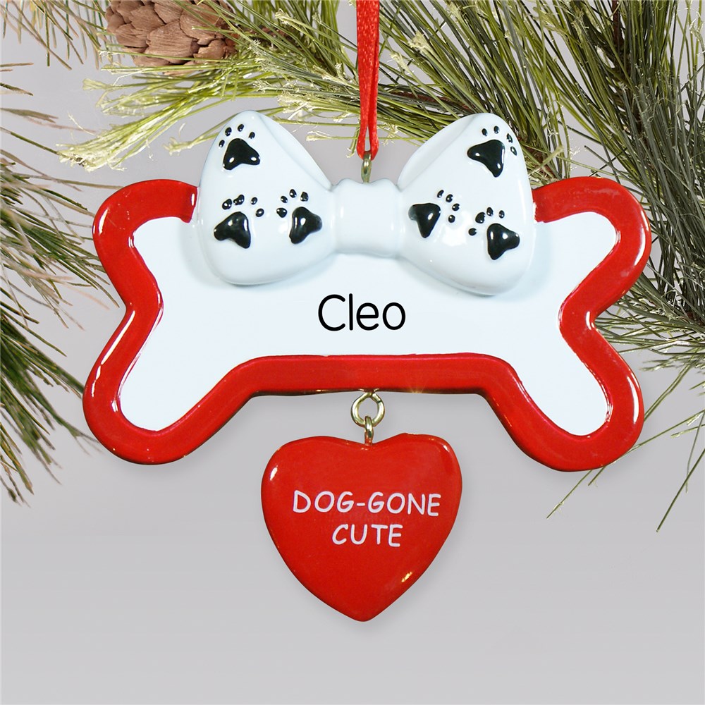 Personalized Dog Gone Cute Ornament | Personalized Pet Ornament