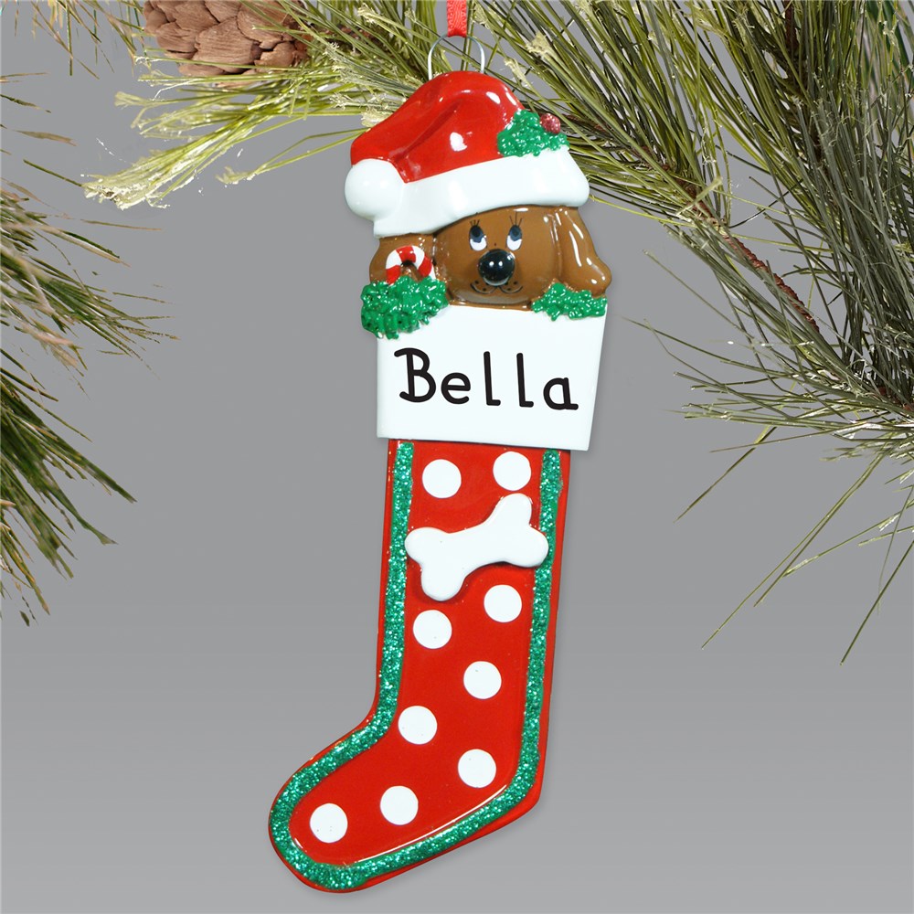 Personalized Dog Stocking Ornament | Personalized Pet Ornaments