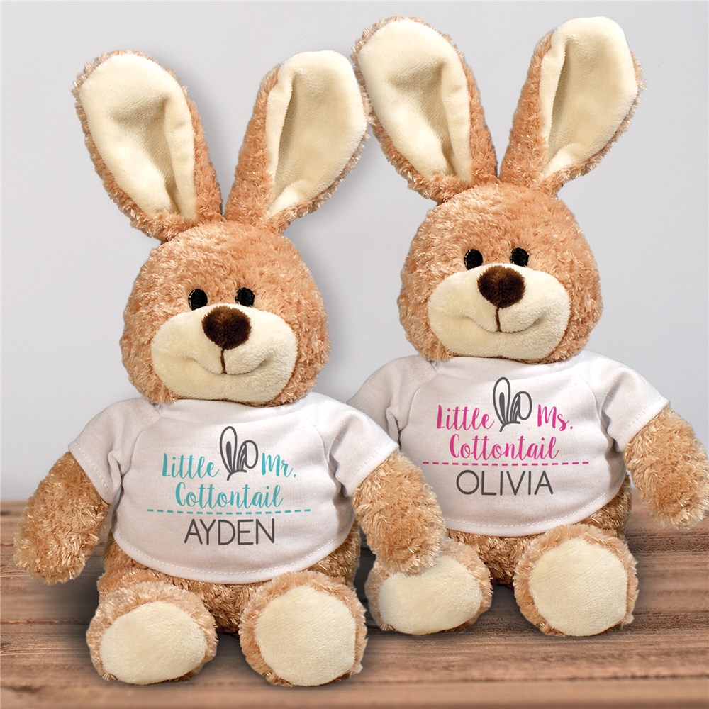 Personalized Little Cottontail Stuffed Bunny