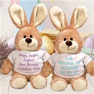 Personalized Write Your Own Message Stuffed Bunny