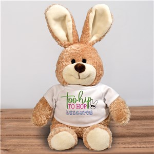 Personalized Too Hip To Hop Stuffed Bunny