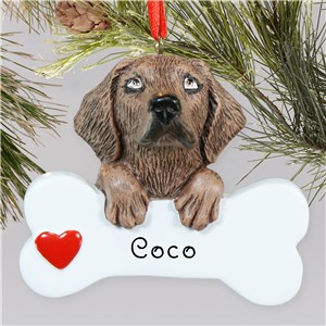 Engraved Chocolate Lab Ornament | Personalized Pet Ornaments