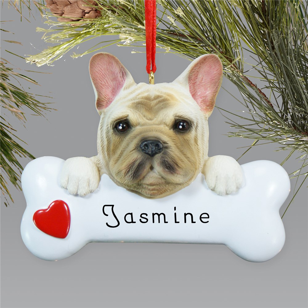 Engraved French Bulldog Ornament | Personalized Pet Ornaments