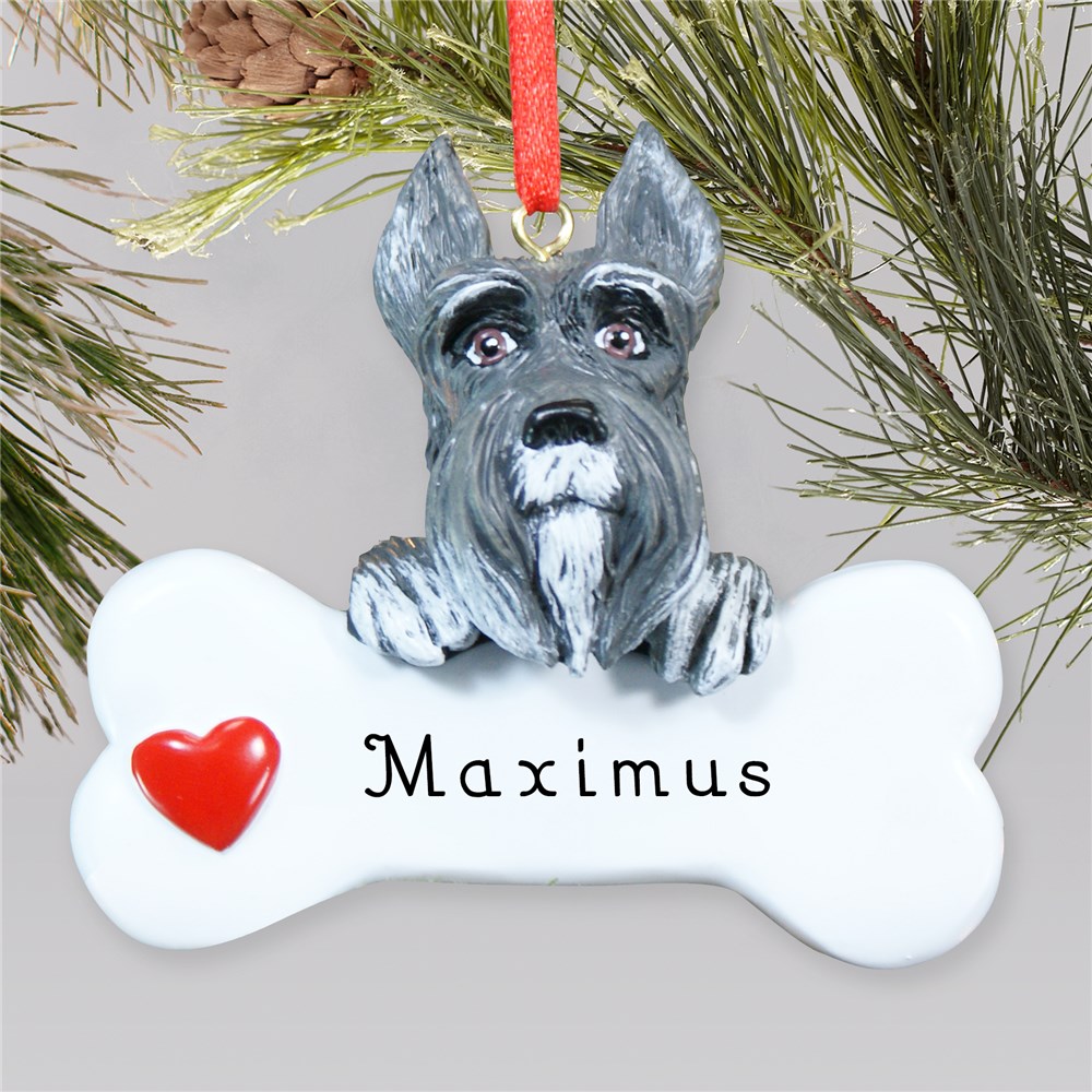 Engraved Schnauzer Ornament | Personalized Pet Ornaments