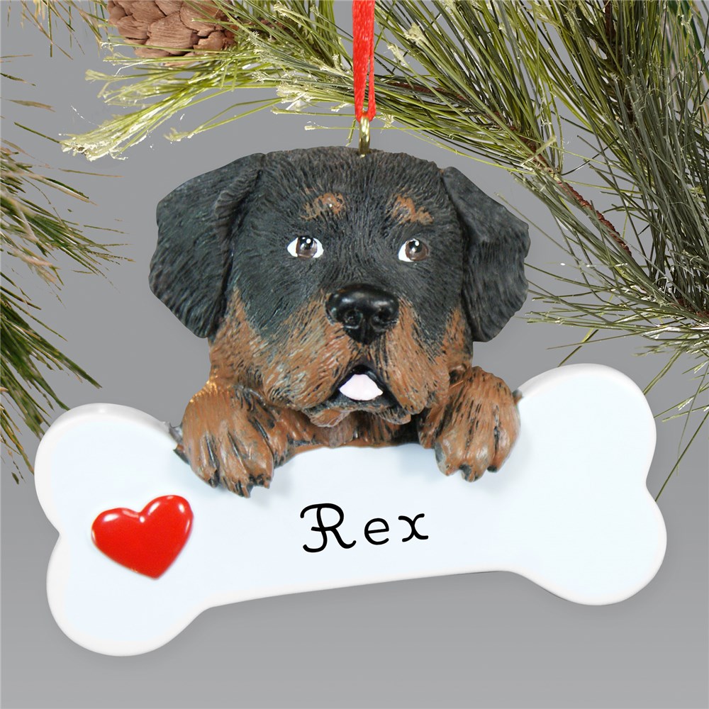 Engraved Rottweiler Ornament | Personalized Pet Ornaments