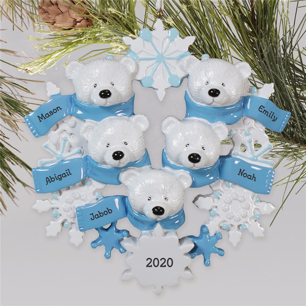 25 Personalised laser cut polar  bear ornamentcustom polar bear with nameBear ornamentChristmas tree bear ornamentCustom bearGift tag