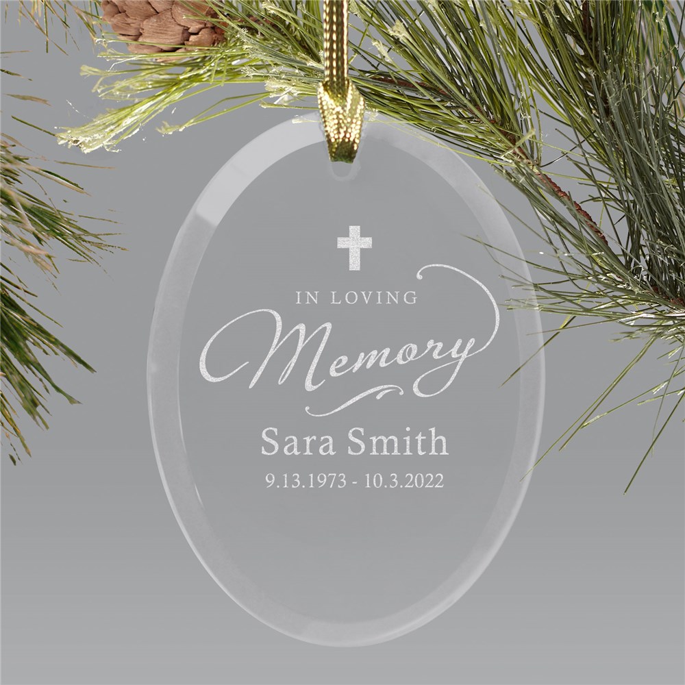 Glass Personalized In Loving Memory Ornament | Memorial Christmas Ornaments