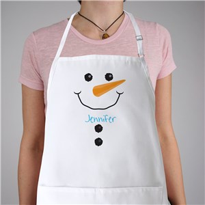 Personalized Snowman Apron | Personalized Christmas Aprons