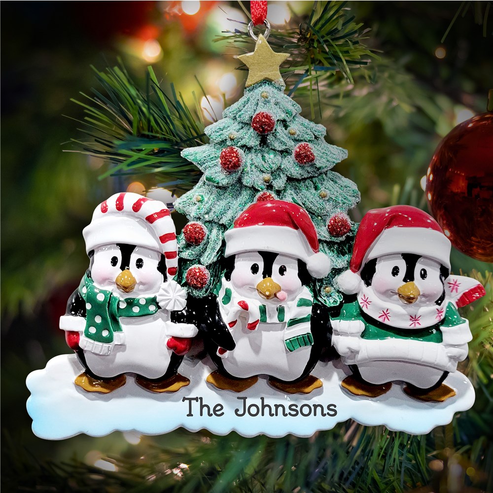 Personalized Penguin Family Ornament | Personalized Family Christmas Ornaments