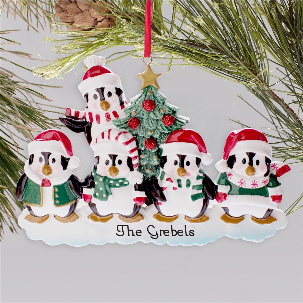 Personalized Penguin Family Ornament | Personalized Family Christmas Ornaments