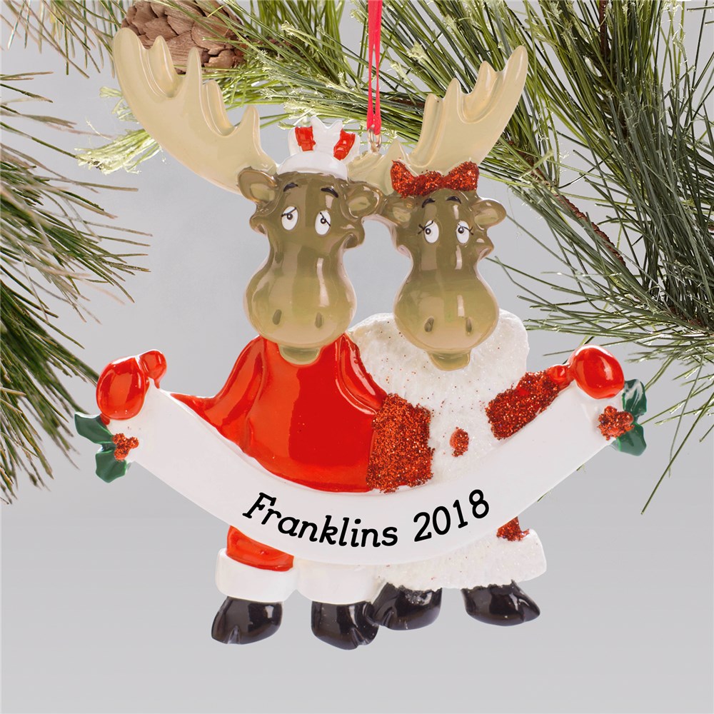Moose Family Holiday Christmas Ornament GiftsForYouNow