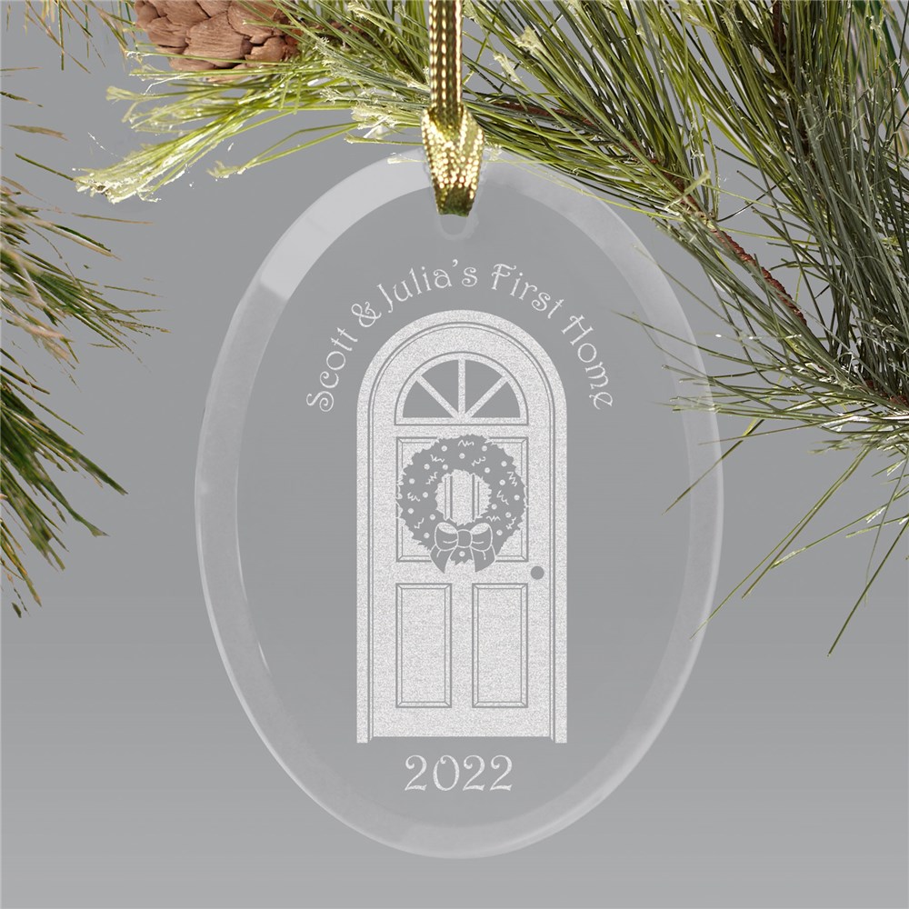 Our First Home Glass Ornament | Personalized Wedding Ornaments