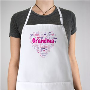 Ships TODAY Pretty Feminine AGFT 631 Custom Birthday Mother Day Gift Black Red Apron Personalize With Name Mom WIfe Grandma Sister