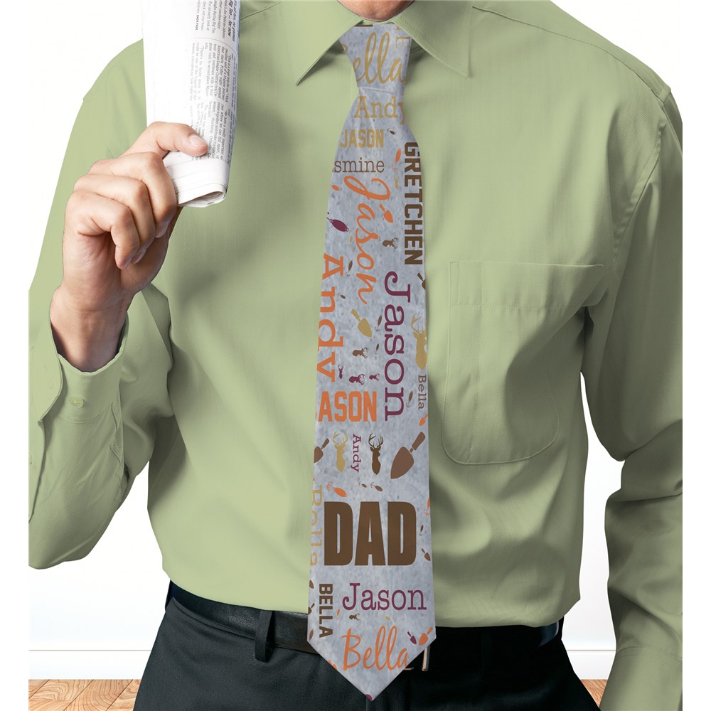 Personalized Word-Art Tie for Him | Fathers Day Presents