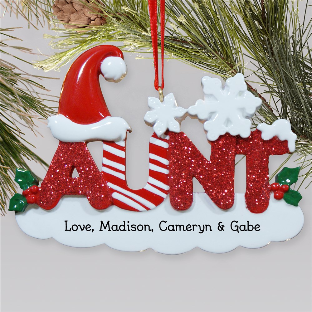 Aunt Personalized Christmas Ornament | Personalized Family Ornaments
