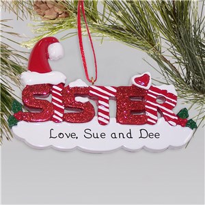 Sister Personalized Christmas Ornament | Personalized Christmas Ornaments