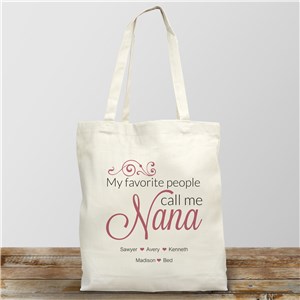 Personalized My Favorite People Call Me Tote Bag | Personalized Totes