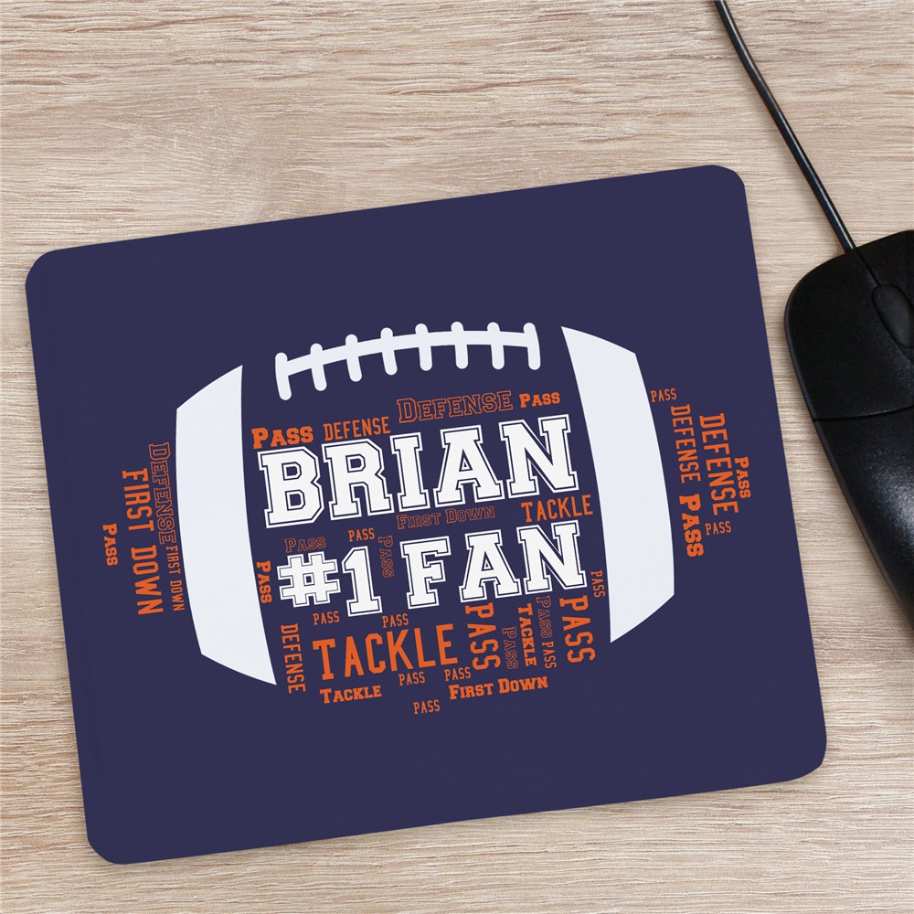 Foorball Word-Art Mouse Pad | Office Desk Gifts for Him