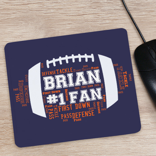 personalized football mouse pad