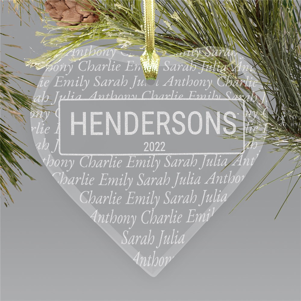 Our Family Heart Ornament | Personalized Ornaments