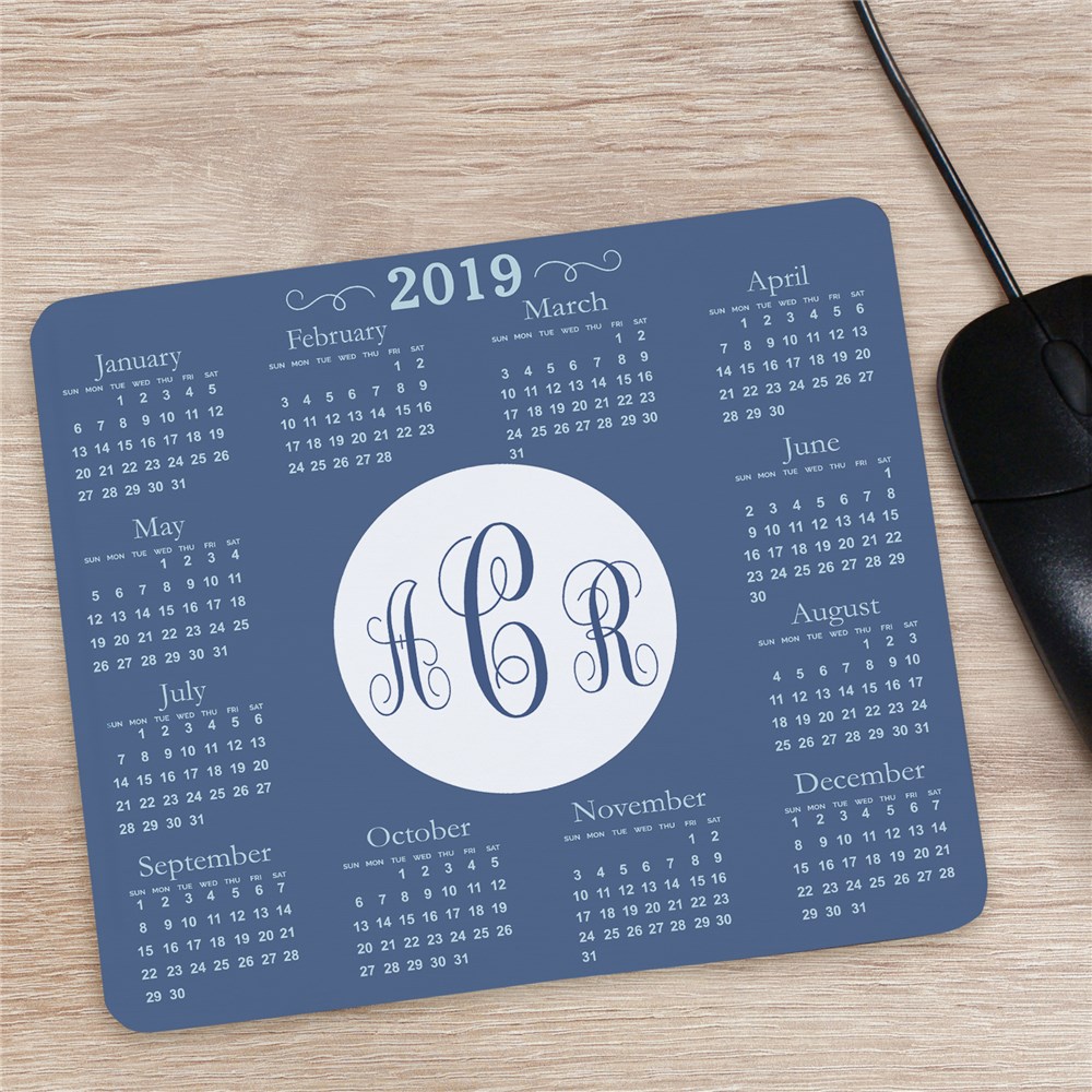 Monogram Calendar Mouse Pad Gifts For You Now Monogram Calendar Mouse Pad Gifts For You Now