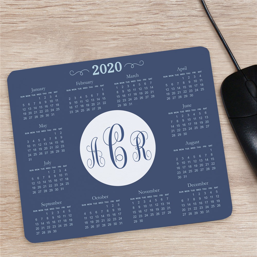 Monogram Calendar Mouse Pad Gifts For You Now