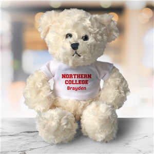 Personalized School Spirit Cream Plush Bear