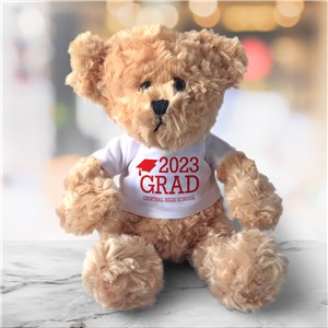 Personalized Grad Beige Plush Bear