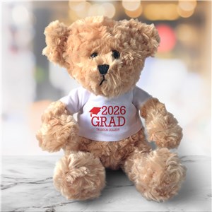 Personalized Grad Beige Plush Bear