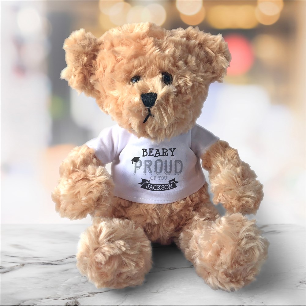 Personalized Beige Beary Proud Graduation Teddy Bear