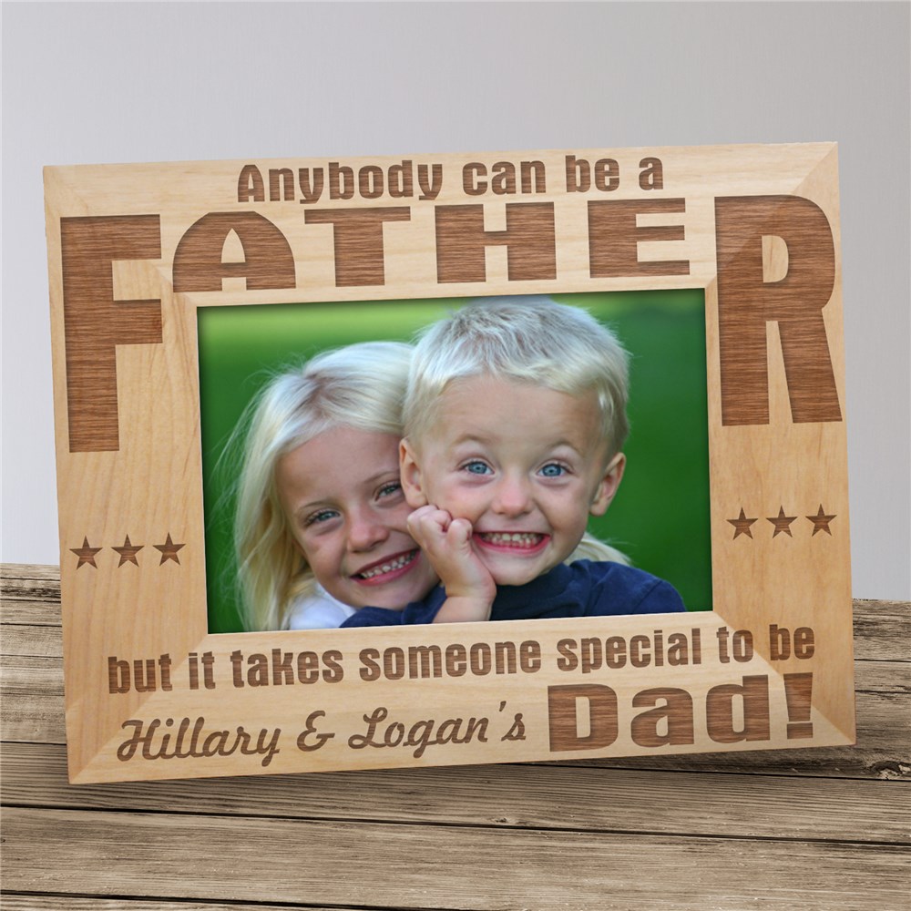 Engraved Dad Wood Picture Frame GiftsForYouNow
