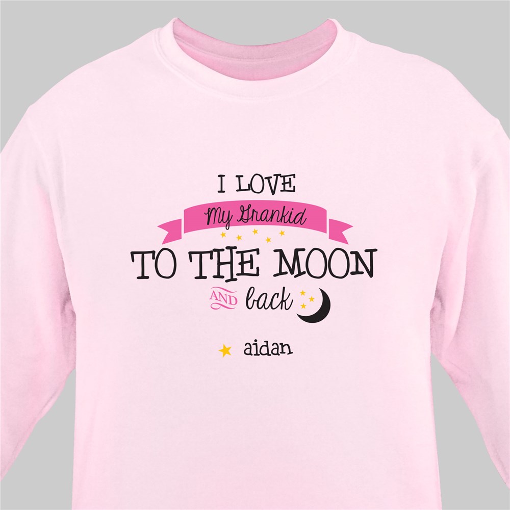 Personalized To the Moon and Back Long Sleeve T-Shirt