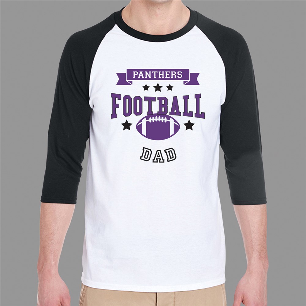 Personalized Football Family Raglan Shirt