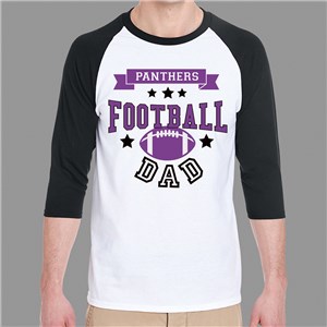 Personalized Football Family Raglan Shirt