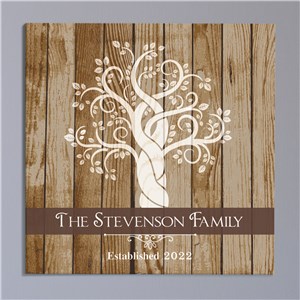 Personalized Family Tree Square Canvas | Housewarming Gift Ideas
