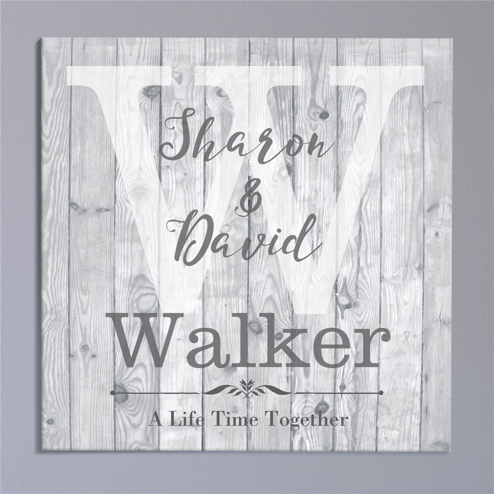 Personalized Couple's Wood Canvas | Personalized Wedding Gift