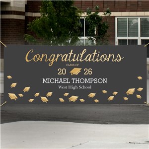 Personalized Congratulations Graduation Banner
