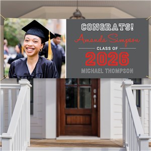 Personalized School Spirit Graduation Banner | Personalized Graduation Gifts