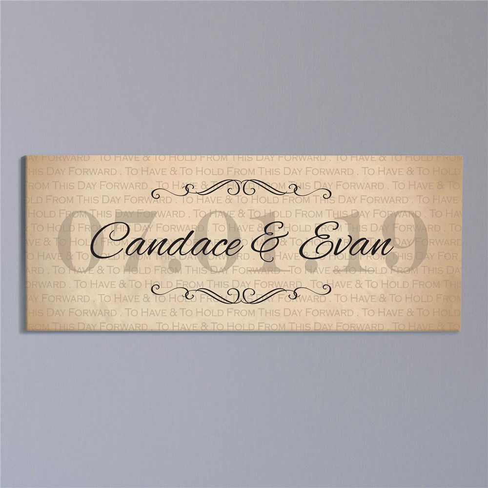 Personalized Have and Hold Wedding Canvas | Personalized Wedding Gift