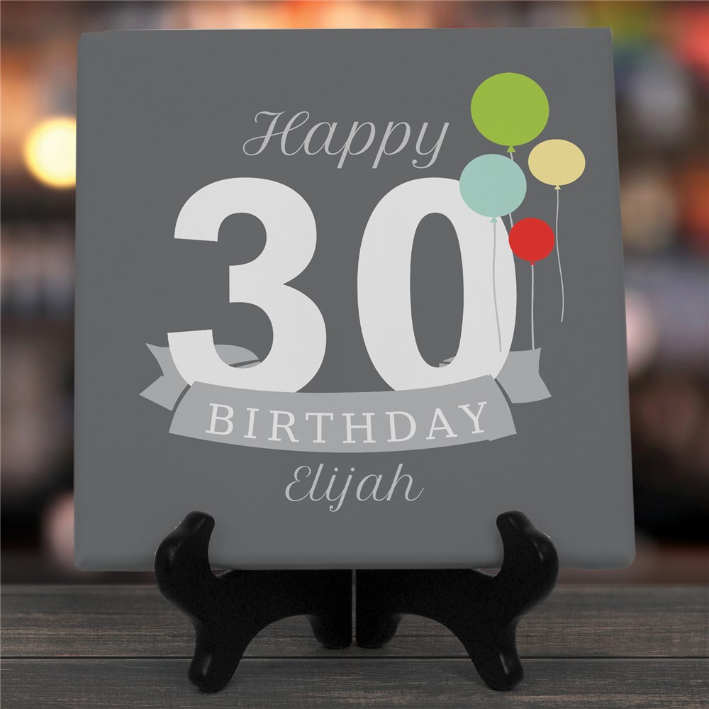 Personalized Happy Birthday Tabletop Canvas